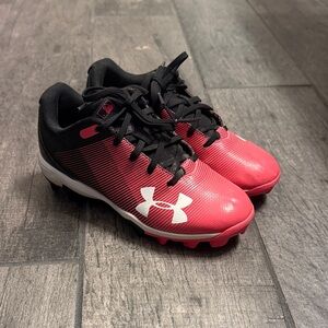 Under Armour Black and Pink Girls Cleats